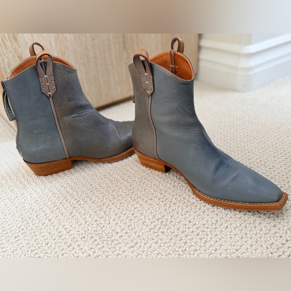We the Free Wesley Ankle Boots grey blue western 37 Free People - Picture 4 of 11